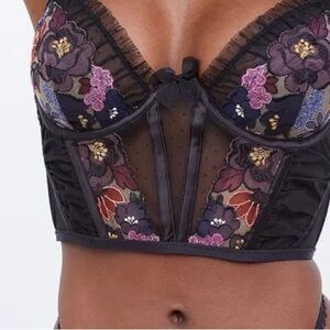 FOR LOVE & LEMONS Luella Bustier Black Luella Thong Panty Black